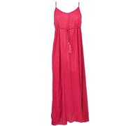 GURU SHOP Boho Sommerkleid mit Schnürung im Rücken, Maxikleid, Strandkleid - Weinrot, Damen