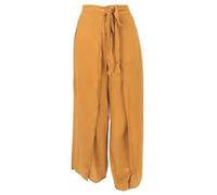 GURU SHOP Boho Wickelhose, Palazzohose, Langer Boho Hosenrock, Sommerhose - Kurkuma, Damen, Synthetisch