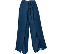 GURU SHOP Boho Wickelhose, Palazzohose, Langer Boho Hosenrock, Sommerhose - Petrol, Damen, Synthetisch
