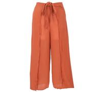 GURU SHOP Boho Wickelhose, Palazzohose, Langer Boho Hosenrock, Sommerhose - Rostorange, Damen, Synthetisch