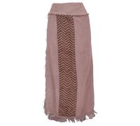 GURU SHOP Boho Wickelrock mit Tribaldruck, Fransen - Rose, Damen, Size:S/M