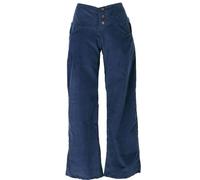 GURU SHOP Cordhose mit Leicht Ausgestelltem Bein - Blau, Damen, Size:L
