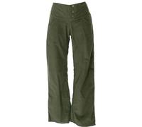 GURU SHOP Cordhose mit Leicht Ausgestelltem Bein - Olivgrün, Damen, Size:S