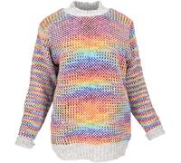GURU SHOP Dicker Unisex Wollpullover, Wollpulli aus Schurwolle - Regenbogen/1, Damen, Size:XL