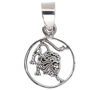 GURU SHOP Ethno Silberanhänger, Horoskop Silber Anhänger - Löwe