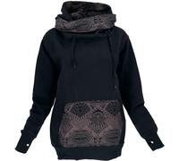 GURU SHOP Goa Festival Hoody Print, Unisex Kapuzenpulli, Sweatshirt - Schwarz/braun, Herren, Baumwolle, Size:XXL