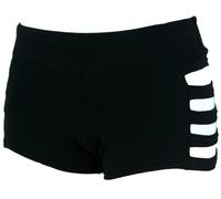 GURU SHOP Goa Pantys, Psytrance Hotpants, Shorts - Schwarz, Damen, Baumwolle, Size:S