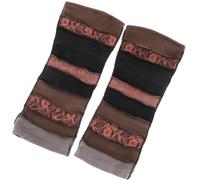 GURU SHOP Goa, Psytrance Beinstulpen, Stulpen, Knöchelwärmer - Schwarz/braun, Herren/Damen, Synthetisch