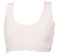 GURU SHOP Goa Psytrance Bikini Top, Boho Bra Top, Pixi Yoga Top - Weiß, Damen, Baumwolle, Size:M