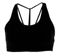 GURU SHOP Goa Psytrance Bikini Top, Boho Top, Pixi Top mit Toller Rückenpartie, Yoga Bustier - Schwarz, Damen, Synthetisch, Size:M