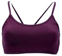 GURU SHOP Goa Psytrance Bikini Top, Boho Top, Pixi Yoga Bra - Plum, Damen, Size:M/L
