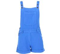 GURU SHOP Goa Shorts, Latzshorts, Boho Latzhose, Kurzer Jumpsuit - Kornblumenblau, Damen, Baumwolle, Size:S