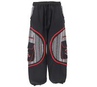 GURU SHOP Goahose, Herren Yoga Hose, Bequeme Freizeithose mit Vielen Taschen - Schwarz, Size:XXL