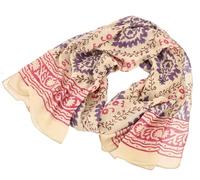 GURU SHOP Handbedrucktes Baumwolltuch, indischer Blockdruck Schal | 100 % Baumwolle, Unisex, traditioneller Blockdruck, vielseitig verwendbar, leicht zu reinigen