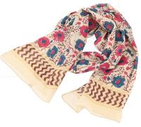 GURU SHOP Handbedrucktes Baumwolltuch, indischer Blockdruck Schal, Modell 7