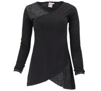 GURU SHOP Hippie Minikleid Boho Chic, Tunika - Schwarz, Damen, Size:L