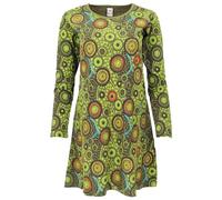 GURU SHOP Hippie Minikleid Boho chic, Wickeloptik, Tunika, grün, S
