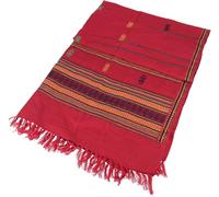 GURU SHOP Indischer Schal/Stola, Ethno Tuch/Decke aus Baumwolle, groß | Wärmender Schal mit traditionellem Ethno-Motiv, vielseitig als Stola oder Schultertuch, 100 % Baumwolle.