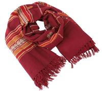 GURU SHOP Indischer Schal/Stola, Ethno Tuch/Decke - Rotbraun, Herren/Damen