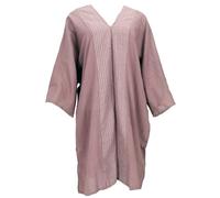 GURU SHOP Japan Style Tunika, Boho Kaftan, Kurzarm Strandtunika Für Starke Frauen - Braun, Damen