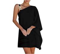 guru Shop Kleidung Damen,blumenkleid Hochzeit,hochzeitskleid blau,Festkleider Damen Hochzeit,schöne Kleider,Petticoat weiß,cecilie Copenhagen Kleid,sommerlich Elegante Kleider(B-Schwarz,M)