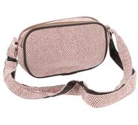 GURU SHOP Kleine Hanf Schultertasche, natürliche Nepal Tasche, Unisex | Verstellbarer Tragegurt, zwei Reißverschlussfächer, handgewebter Stoff, modernes Design, Unikat.