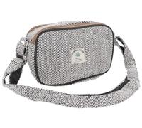 GURU SHOP Kleine Hanf Schultertasche, natürliche Nepal Tasche, Unisex | Verstellbarer Tragegurt, zwei Reißverschlussfächer, handgewebter Stoff, modernes Design, Unikat.