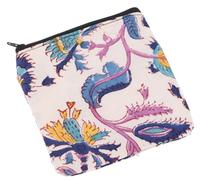 GURU SHOP Kleiner Geldbeutel, Kosmetiktasche aus Blockdruck Stoff - Modell 12, Unisex - Erwachsene, 12x14x1 cm