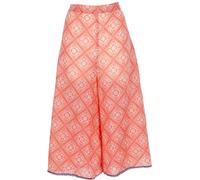 GURU SHOP Knöchellange Palazzohose, Weite Boho Sommerhose, 7/8 Baumwoll Hosenrock - Lachsorange, Damen, Baumwolle, Size:S