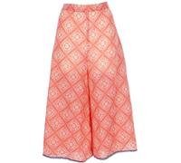 GURU SHOP Knöchellange Palazzohose, Weite Boho Sommerhose, 7/8 Baumwoll Hosenrock - Lachsorange, Damen, Size:S