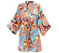 GURU SHOP Kurzer Kimono im Japan Style, Kimono Mantel, Kimonokleid - Bunt, Damen, Synthetisch