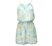 GURU SHOP Kurzer Luftiger Batik Overall im Boho Style, Einteiler - Mint, Damen, Synthetisch