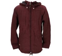 GURU SHOP Kuschelige gefütterte Strickjacke aus Schafwolle, Unisex | Fleece gefüttert, abnehmbare Kapuze, geräumige Taschen, fair gehandelt in Nepal