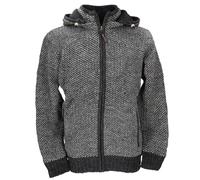GURU SHOP Kuschelige Gefütterte Unisex Strickjacke, Wolljacke, Nepaljacke - Modell 31, Herren, Wolle, Size:M