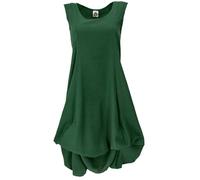 GURU SHOP Langes Wandelbares Sommerkleid, Boho Maxikleid - Grün, Damen, Size:M