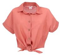 GURU SHOP Leichte Baumwoll Bluse, Sommerbluse zum Binden - Siena, Damen, Size:L