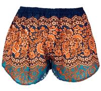 GURU SHOP Leichte Pantys, Print Shorts - Orange/türkis, Damen