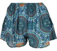 GURU SHOP Leichte Pantys, Print Shorts - Petrol, Damen, Synthetisch