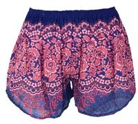 GURU SHOP Leichte Pantys, Print Shorts - Pink/blau, Damen