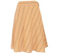 GURU SHOP Leichter Gestreifter Wickelrock, Boho Baumwoll-Sommerrock - Cider, Damen, Baumwolle