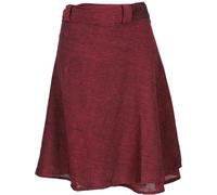 GURU SHOP Leichter Wickelrock, Boho Baumwoll-Sommerrock - Rot, Damen, Baumwolle