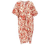 GURU SHOP Lockeres Oversize Kaftankleid, Plus Size Kleid - Rost, Damen, Size:L/XL