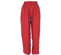 GURU SHOP Luftige Boho Hose, Weite Basic Sommerhose - Rot, Damen, Synthetisch, Size:L