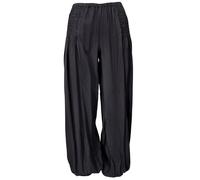 GURU SHOP Luftige Muckhose, Boho Pluderhose, Pumphose - Schwarz, Damen, Synthetisch, Size:S/M