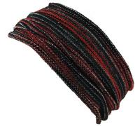 GURU SHOP Magic Hairband, Dread Wrap, Schlauchschal, Stirnband - Haarband Schwarz/rot, Herren/Damen