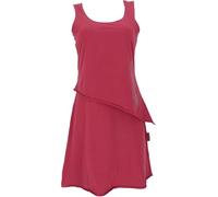 GURU SHOP Minikleid aus Bio-Baumwolle im Lagenlook, ärmelloses Boho Kleid mit Federdruck - Paprika, Damen, Size:L