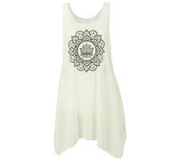 GURU SHOP Minikleid mit Ethnodruck - Creme/Lotus, Damen