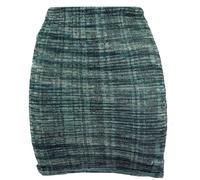 GURU SHOP Minirock, Boho Strickrock, Ethnorock - Grün, Damen