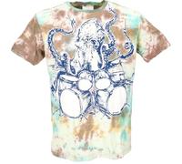 GURU SHOP Mirror Herren T-Shirt, Yoga Shirt - Oktopus/Batik, Size:M