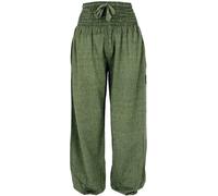 GURU SHOP Muckhose, Aladinhose mit Breitem Bund - Grün, Damen, Baumwolle, Size:L